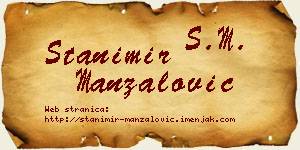 Stanimir Manzalović vizit kartica